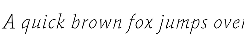 Preview of Absara Thin Italic