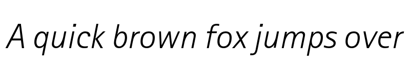 Preview of AgfaRotisSansSerifLight Italic