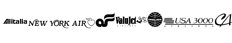 Preview of Airline Logos Past and Present Regular