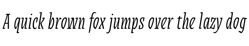 Preview of Alebrije Condensed Italic