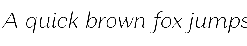 Preview of Alethia Next Extra Light Italic