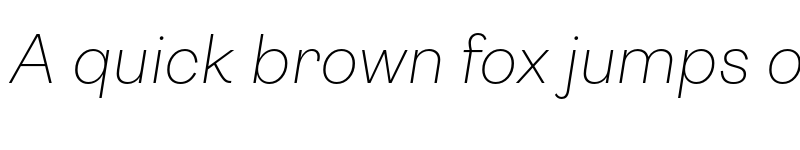 Preview of Ambit ExtraLight Italic