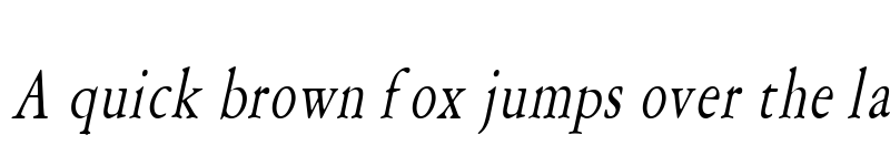 Preview of Amery Condensed Italic