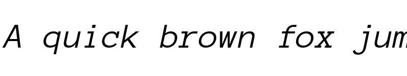 Preview of Anonymous Pro Italic