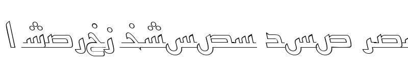 Preview of ArabicKufiOutlineSSK Italic