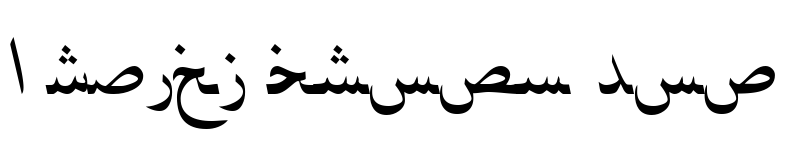 Preview of ArabicNaskhSSK Italic