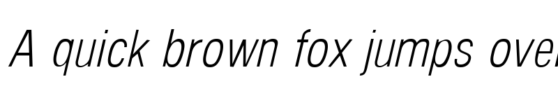 Preview of Arena Condensed Light Italic
