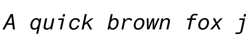 Preview of Arial Monospaced MT Italic