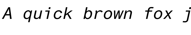 Preview of Arial Monospaced MT Std Oblique