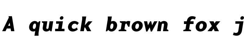 Preview of BaseMono Wide Bold Italic