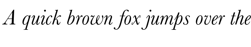 Preview of Baskerville MT Std Italic