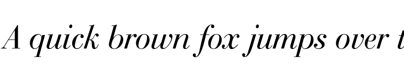 Preview of Bauer Bodoni Italic