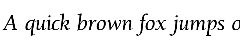 Preview of BergmannOldStyleMedium RegularItalic