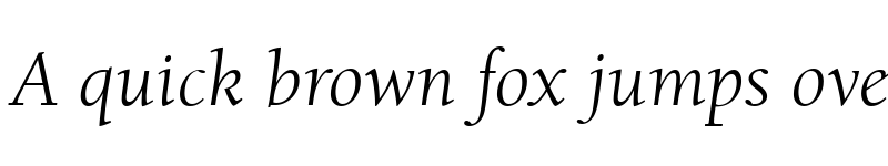 Preview of BerkeleyOldStyItcTEE Italic