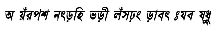 Preview of BhagirathiMJ Bold Italic