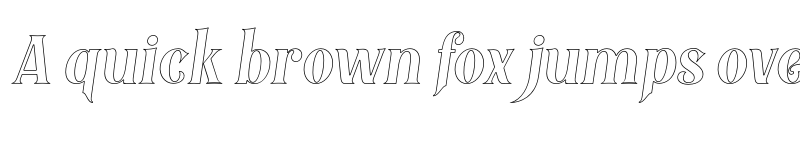 Preview of Black Quality Outline Italic