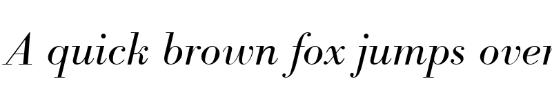 Preview of Bodoni Antiqua URW Light Italic