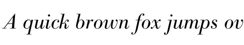 Preview of Bodoni BE Light Italic