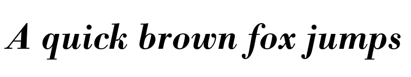 Preview of Bodoni BE Medium Italic