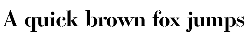 Preview of Bodoni Classic Stencil Regular