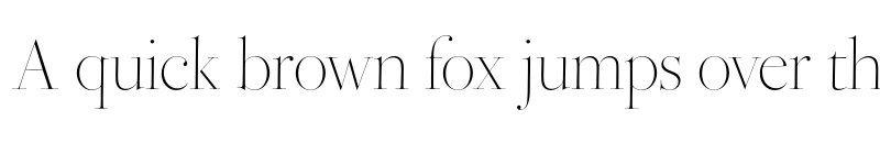 Preview of Bodoni Ferrara Banner Extra Light