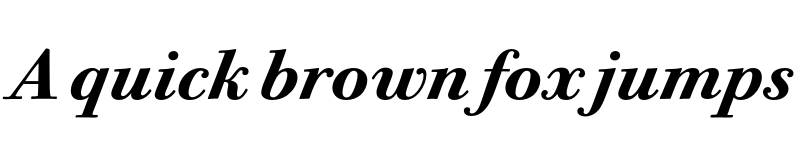 Preview of Bodoni Twelve ITC Bold Italic