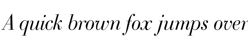 Preview of BodoniClassic Italic