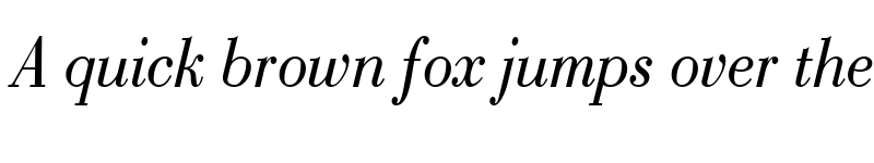 Preview of BodoniCondensed Italic