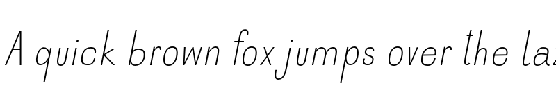 Preview of Boronia Thin Italic