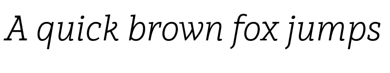 Preview of Brava Slab Light Italic