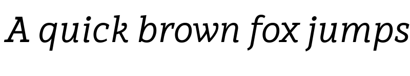 Preview of Brava Slab Regular Italic