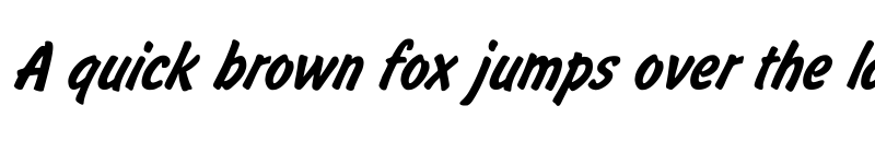 Preview of BrushType Bold Italic