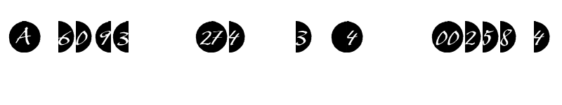 Preview of BulletNumbers MyScript Neg Regular