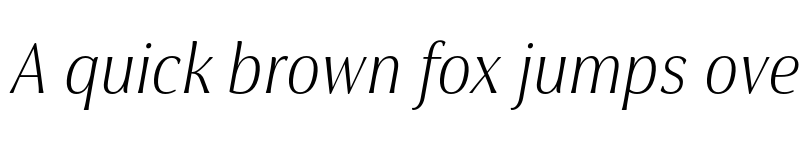 Preview of Cabrito Flare W05 Light Condensed Italic