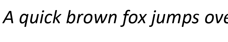 Preview of Calibri Italic