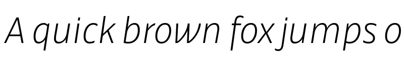 Preview of Calton Extra Light Italic Extralight Italic