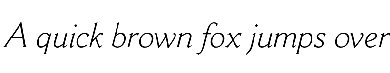 Preview of Cantoria MT Light Italic