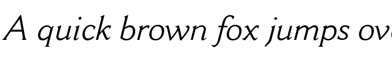 Preview of CantoriaMT RomanItalic