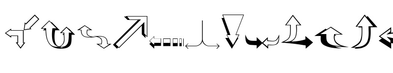 Preview of Carr Arrows (outline) Regular