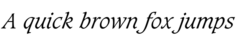 Preview of Caxton Light Italic