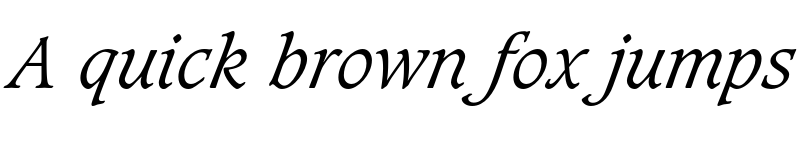 Preview of Caxton Std Light Italic