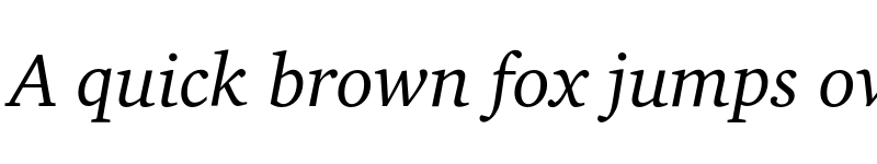 Preview of CharterEF OsF Regular Italic