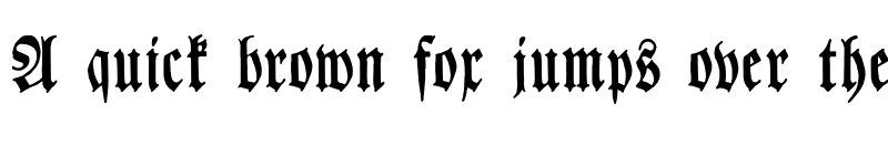 Preview of Chursaechsische Fraktur Regular