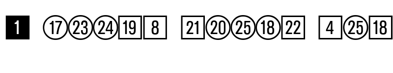 Preview of CircledNumbers Regular