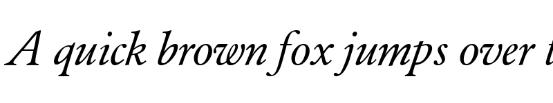 Preview of ClassicGaramond RegularItalic