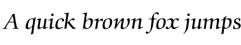 Preview of Comenius Antiqua Italic