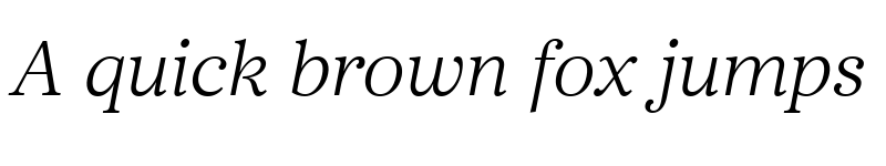 Preview of Core Serif N 25 Light Italic