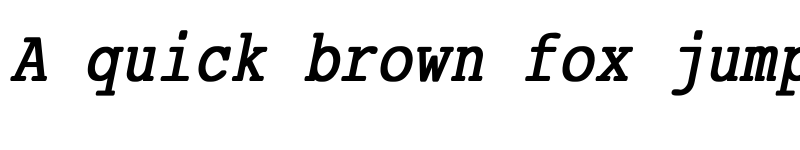 Preview of Courier Condensed Bold Italic