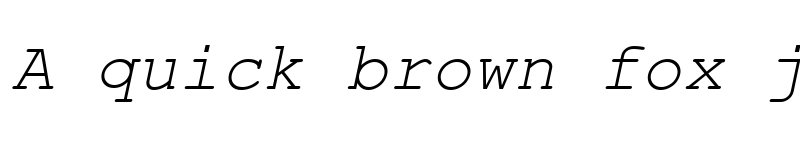 Preview of Courier New Cyr Italic