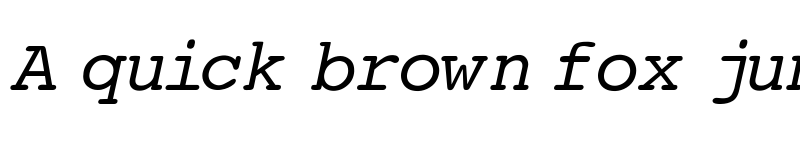 Preview of Courier-Normal-Italic Regular